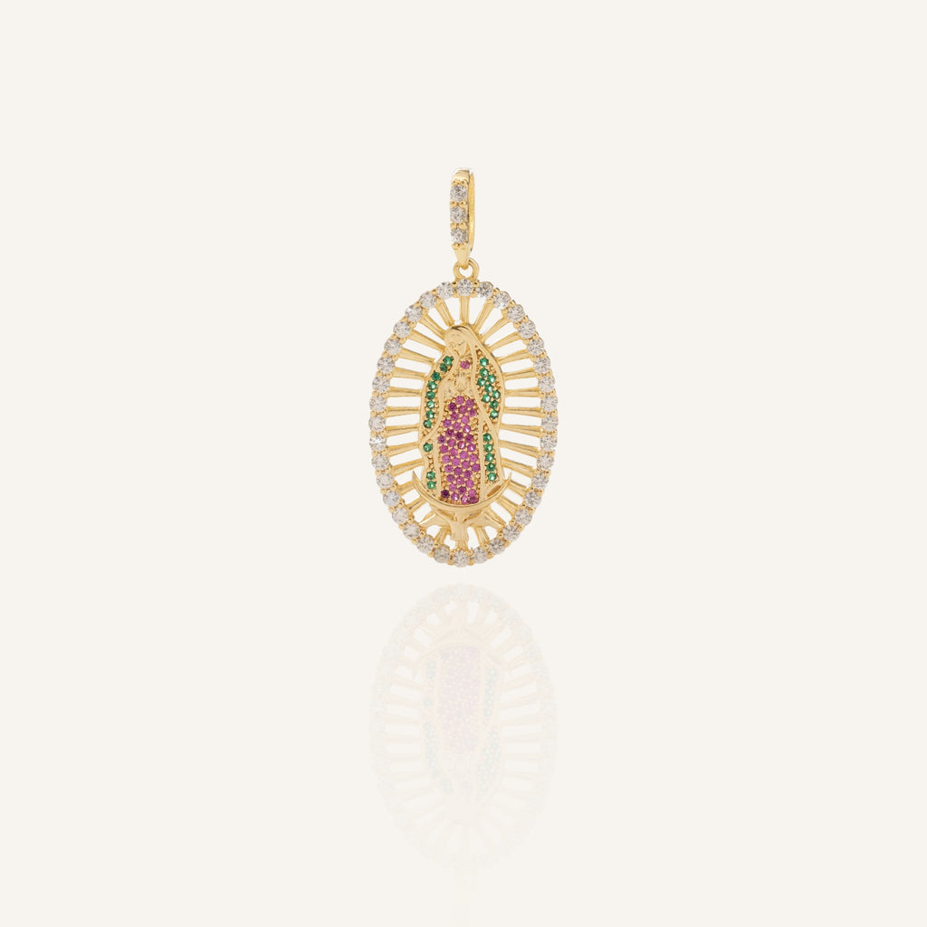 Dije Virgen Guadalupe Swarovski