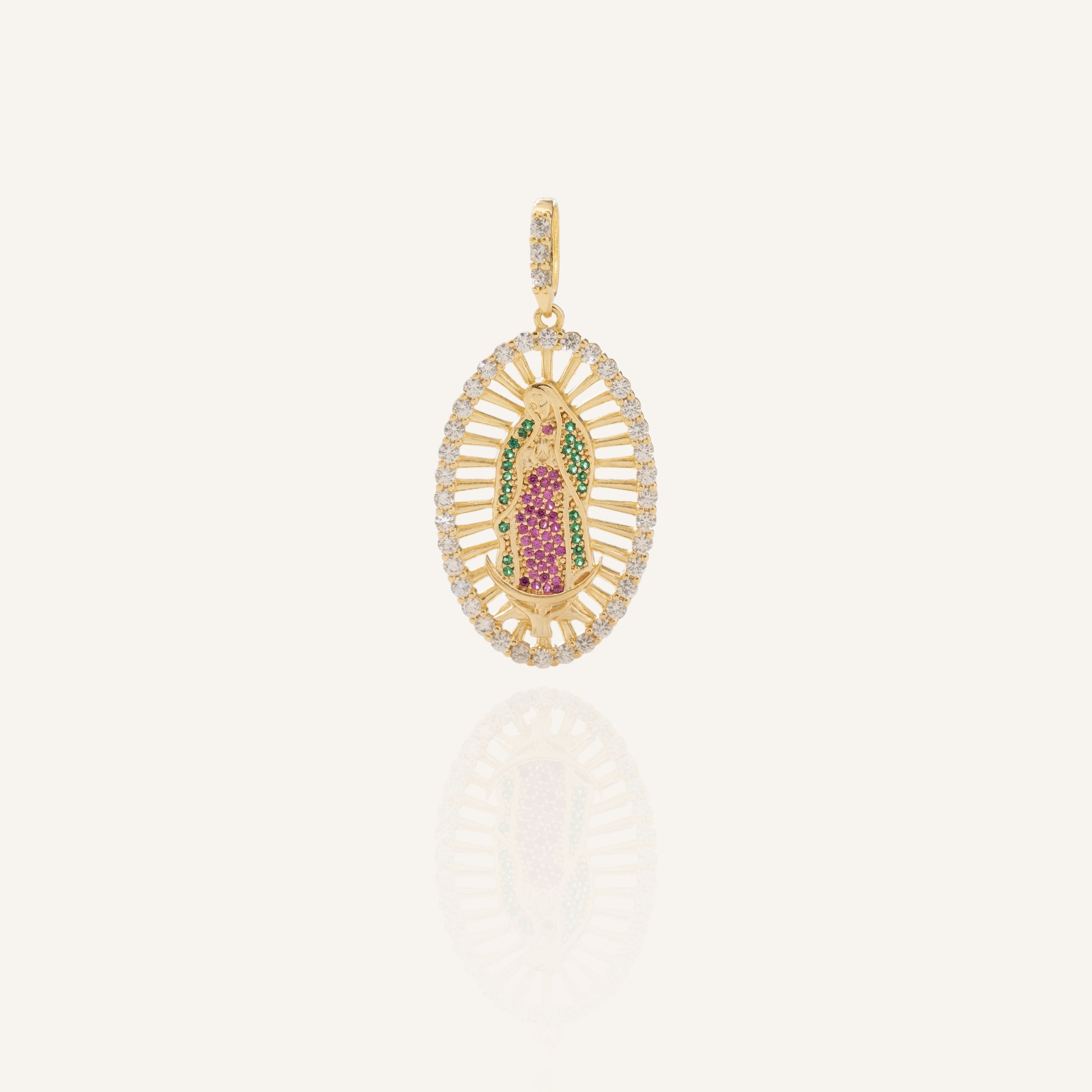 Dije Virgen Guadalupe Swarovski